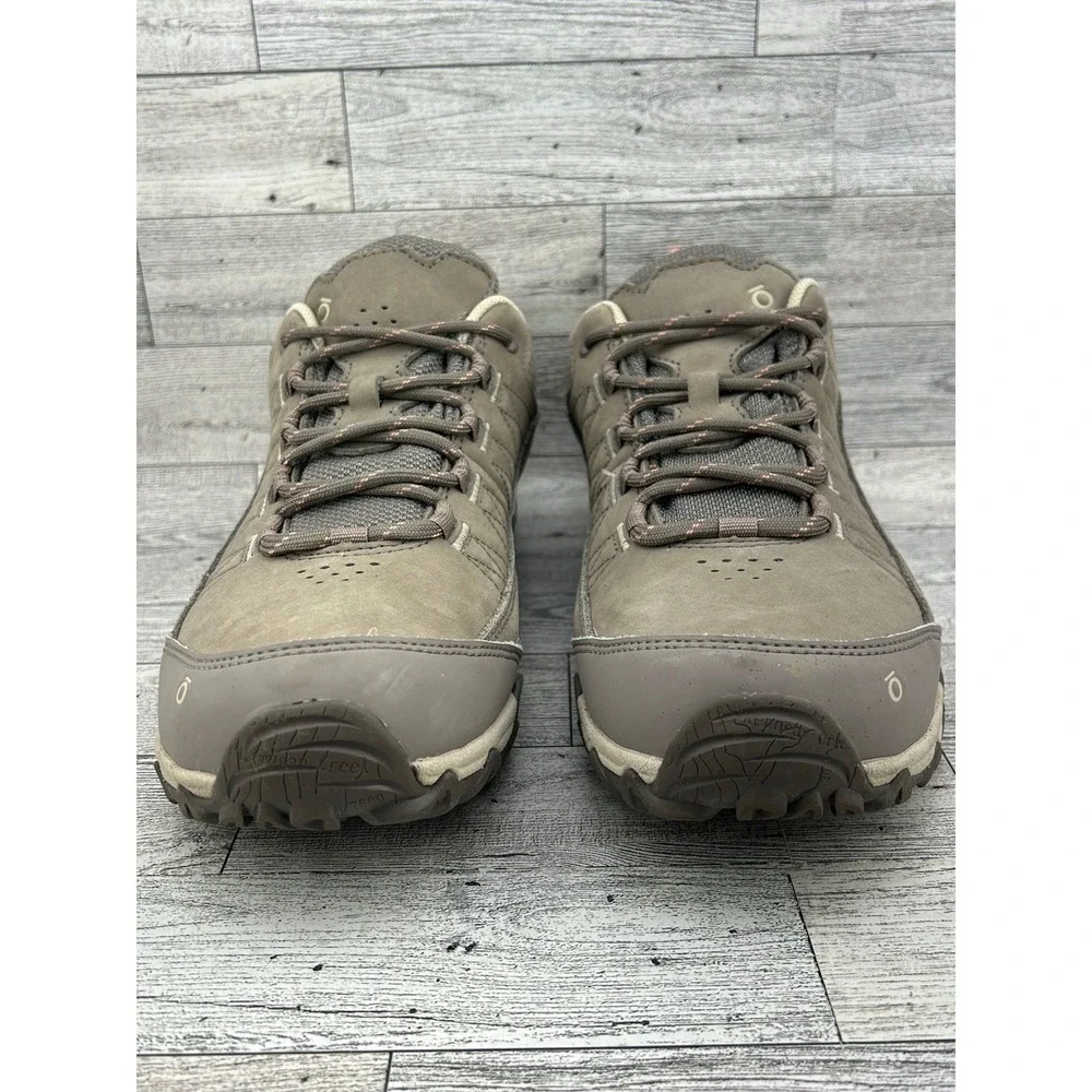 Oboz Waterproof Low Hiking‎ Shoes Womens US 9 Taupe Trail Walking Sneakers